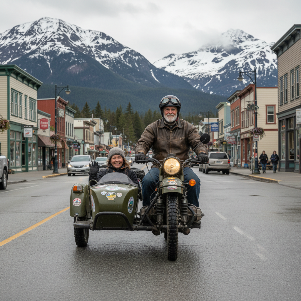 Putin’s Envoys Deliver Ural Sidecar Motorcycle to Alaska Resident